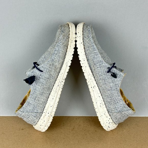 Hey Dude Wendy Chambray White Blue Womens 7 Slip On Casual Comfort - Picture 6 of 10